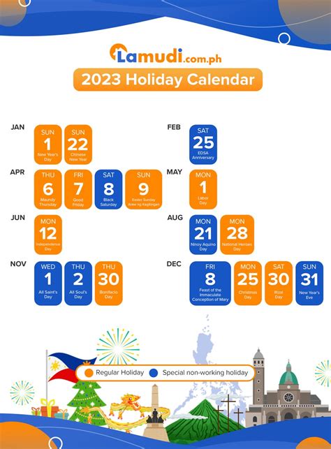holiday calendar 2023 philippines